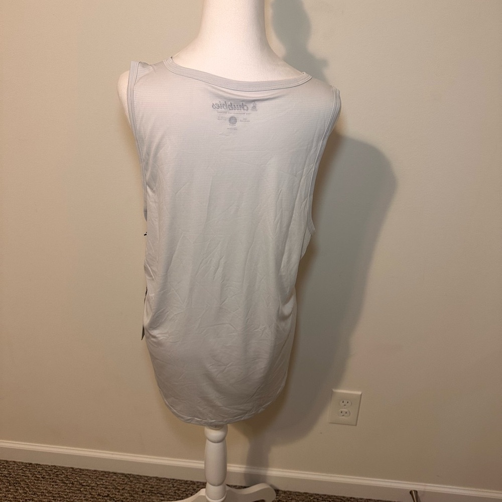 Chubbies Soft Gray Sleeveless The Morning Run Ultimate Tank Size Medium - Picture 3 of 6